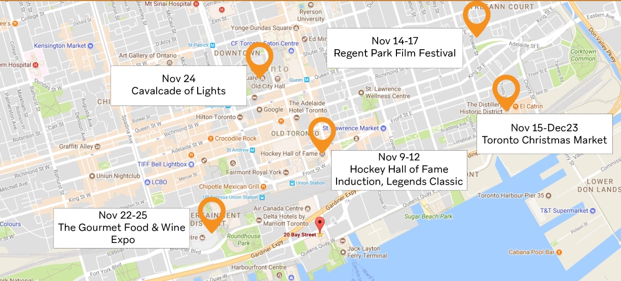 Events in Toronto in October and November