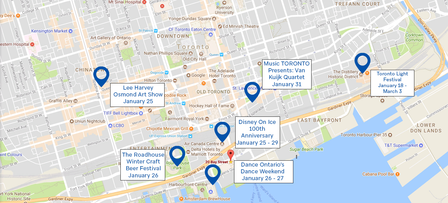 Winter Rostie Group Scoop Toronto Map of Activities Winter 2019