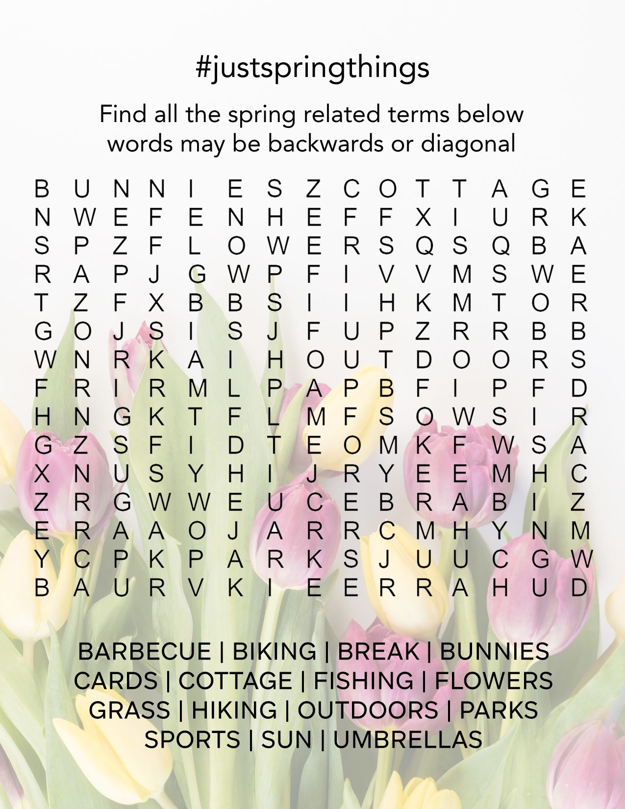 May and June Scoop Word Search