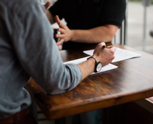 Interview at a Business Centre